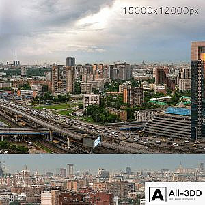 Panorama of Moscow from the flour mill passage