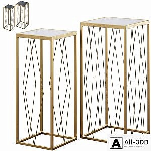 Console with marble top by GLASAR