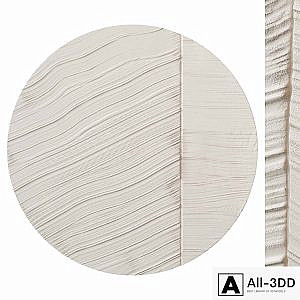 Round abstract plaster painting