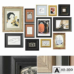 Large set of paintings