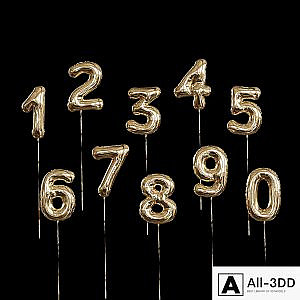 Inflatable foil balloons. Numbers.
