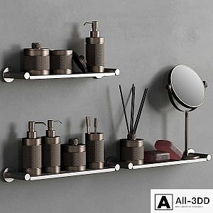 089 Bathroom decor set ACCESSORIES Bronze Matte 00