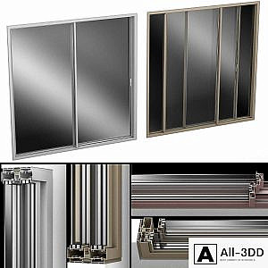 Sliding Stained Glass Aluminum doors