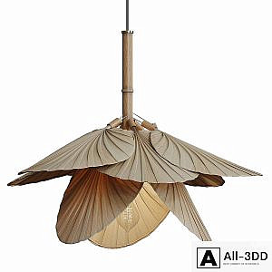 Dry leaf chandelier