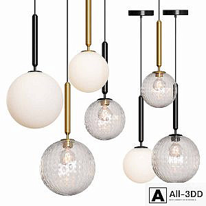 Modern Glass Ball Led Pendant Lamp