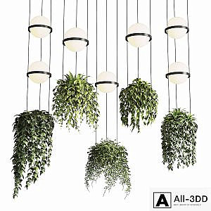 Vibia palma pendent lamp - pot light pendant - plant light hanging 04 Corona