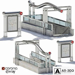 Subway station entrance