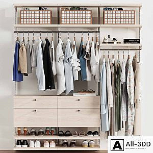 Wardrobe, wall module, dresses, clothes 2