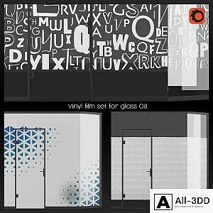 Vinyl film set for glass 08