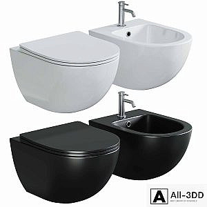 Toilet WellWant Aura WWU01122W suspended with seat Microlift