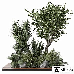 Outdoor Garden set bush and Tree - Garden Set 499