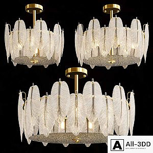 Chandelier With Feathers