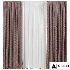 Curtains with tulle