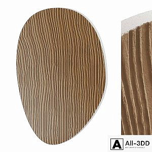 Oval plaster panel