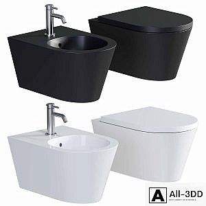 LAUFEN Kartell Spülrandloses Wand-WC Set incl. WC-Sitz