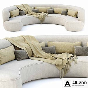 Jenifer restaurant lounge sofa JR19 / Pounded restaurant sofa