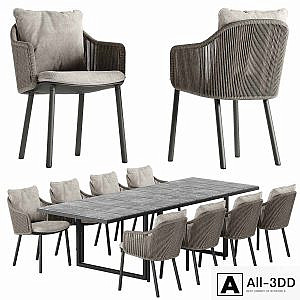 Tribu Senja chair Nox table set
