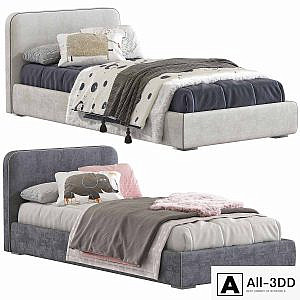 Bed with upholstered headboard 242
