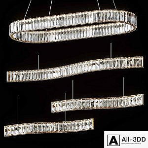 Pendant chandeliers BERTOLDA LONG and LONG C by Lampatron