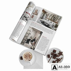 Decorative set with coffee and sweets