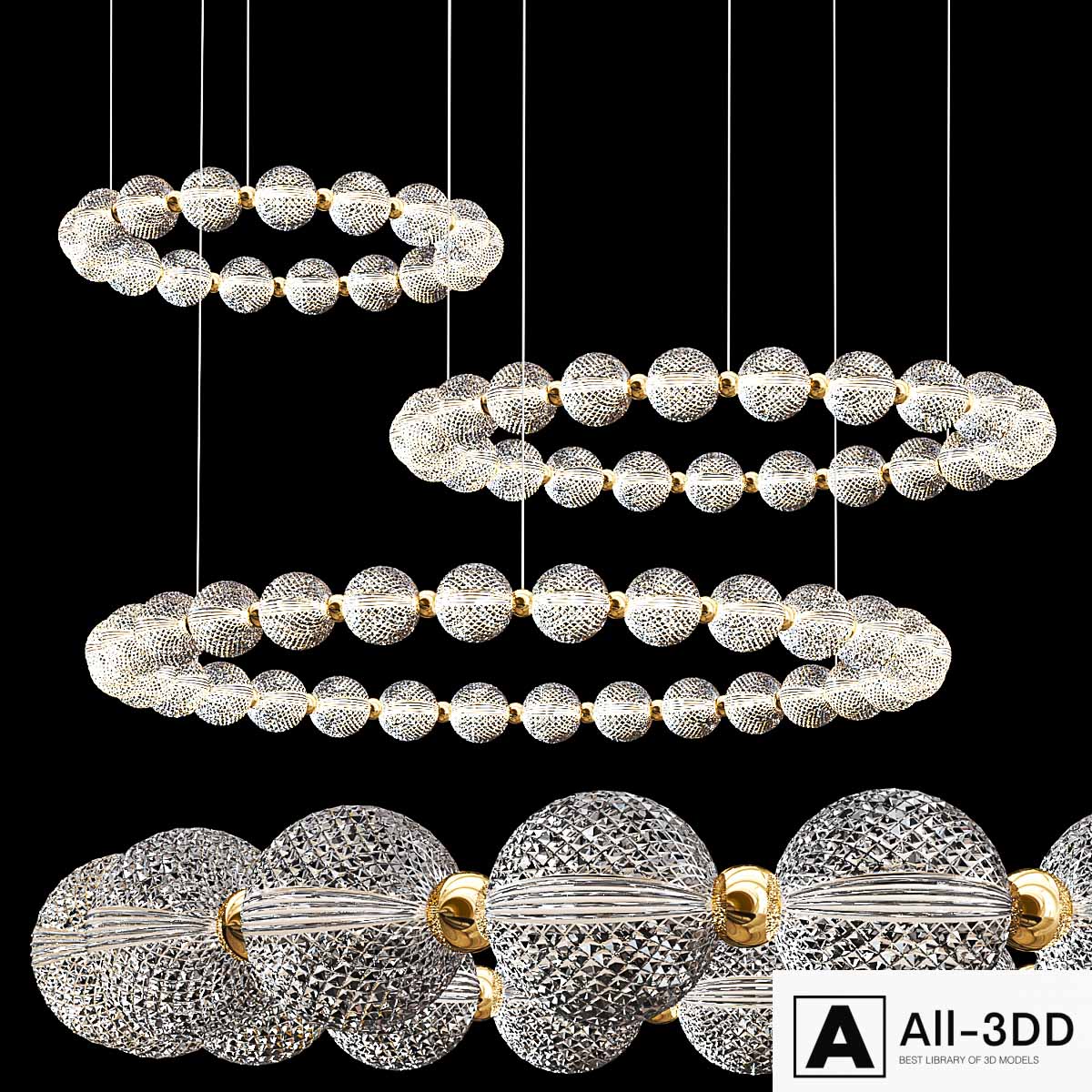 ICELIN CHANDELIER modern interior 3D model ICELIN CHANDELIER