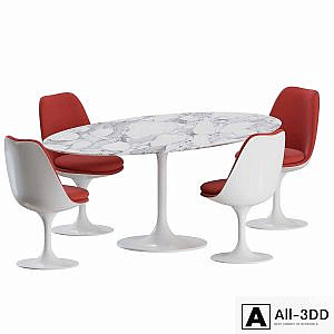 Tulip Dinning Set 02 by Knoll