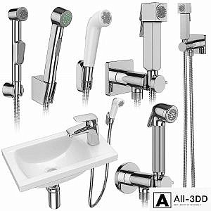 Hygienic shower Hansgrohe and Bossini set 158