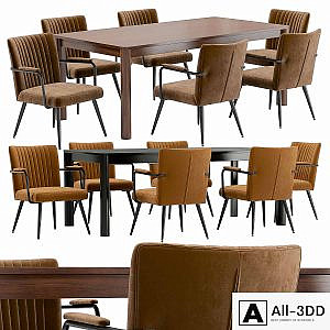 Dining chair Ronda and table Bergen Bgt35