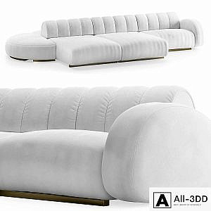Cassia modular sofa Caffelatte