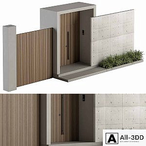 Outdoor Entrance and Fence 05 - Architecture Element