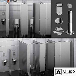 Sanitary partitions for public toilets FunderMax 2 (designer)