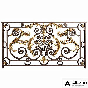 Classic forging wrought iron railing