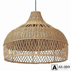 New wicker round tulip skirt rattan light