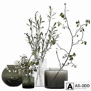 Bouquets in vases