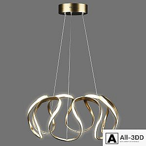 Homary Rola Gold LED Unique Geometric Chandelier Haning Pendant Light