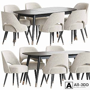 Collins Chair Clover Table Dining Set