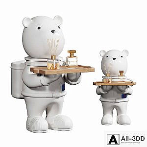 Space bear ornaments ceramic