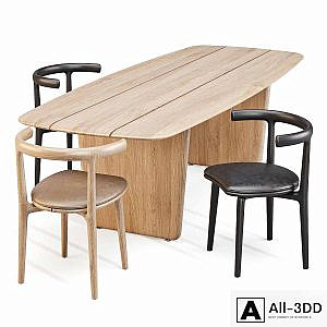 Dining Set: Baxter (Nairobi Table and Himba Chair)