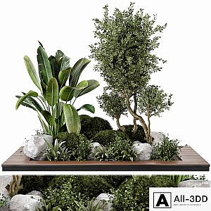 Outdoor Garden Set Bush and Tree - Garden Set 908