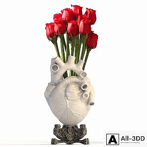 Heart Vase 2_White