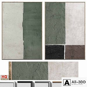 Mid-Century Plaster Textured Wall Art C-597