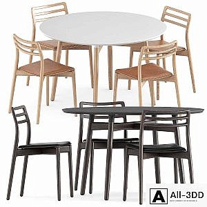Cabin chair by Vipp and BA103 round table by Carl Hansen and Son