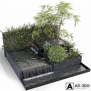 Water Ponds With Plants & fish
