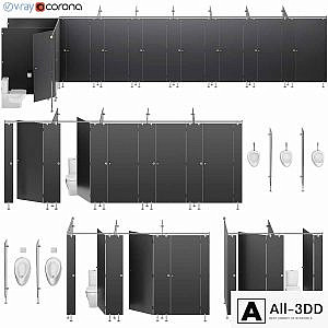 Sanitary partitions for public toilets FunderMax 3