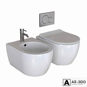 Toilet wall mounted Scarabeo Ceramiche Moon