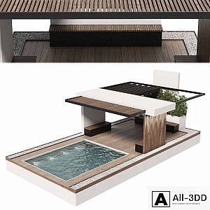 Landscape Furniture with pool and Roof garden 20