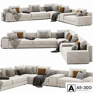 Daniels modular sofa set 02 by Minotti italia