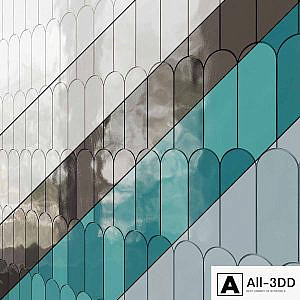 Parry Fishscale Glossy Ceramic Wall Tile Mosaic
