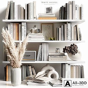 White shelves