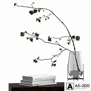 Decorative set with branch